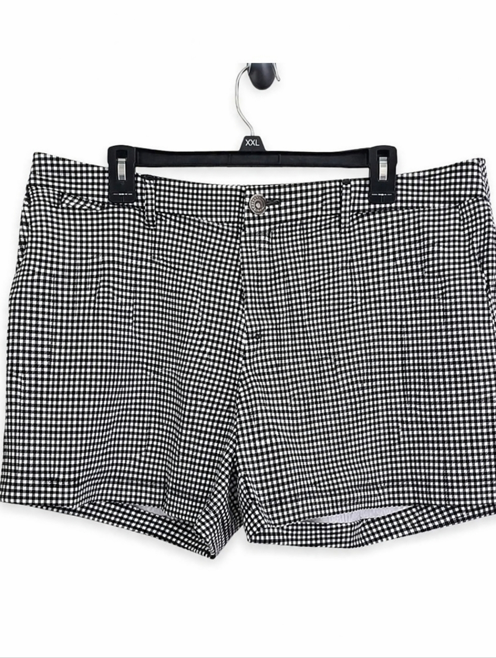 Faded Glory Black and White Polka Dot Chino Bermuda Shorts 16